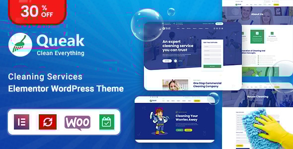 Queak - Cleaning Services WordPress Theme Logo
