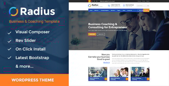 Radius - Business Training WordPress Theme Logo