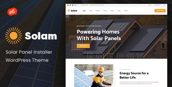 Solam - Solar Panel Installer WordPress Theme Logo