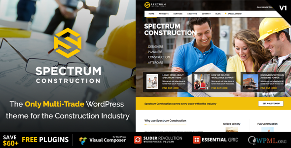 Spectrum - Multi-Trade Construction Business Theme Logo