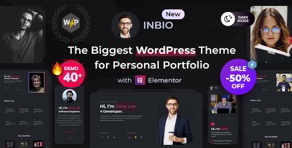Personal Portfolio WordPress Theme | Inbio Logo