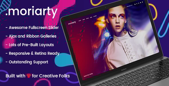 Photography Fullscreen WordPress Theme - Moriarty Logo