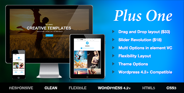 Plus - One Page Marketing Portfolio WordPress Theme Logo