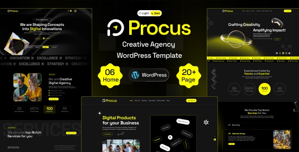 Procus - Modern Creative Digital Agency WordPress Theme Logo