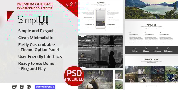 SimplUI - One Page Clean Parallax Responsive WordPress Theme Logo