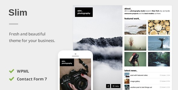 Slim - A Fresh Photography WordPress Theme Logo