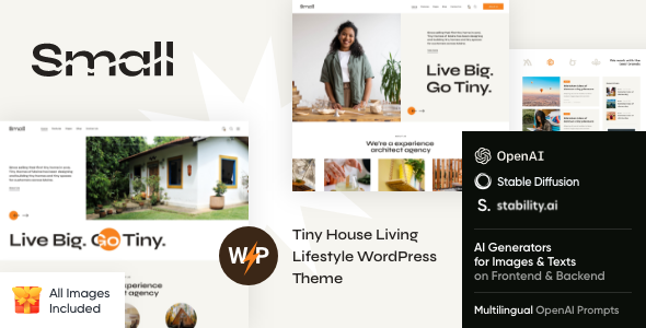 Small - Tiny House Living Lifestyle WordPress Theme Logo