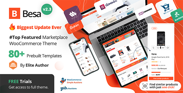 Besa - Elementor Marketplace WooCommerce Theme Logo