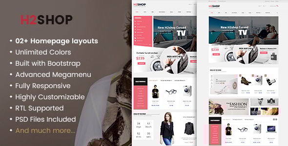 H2Shop - Responsive WooCommerce Shop WordPress Theme Logo